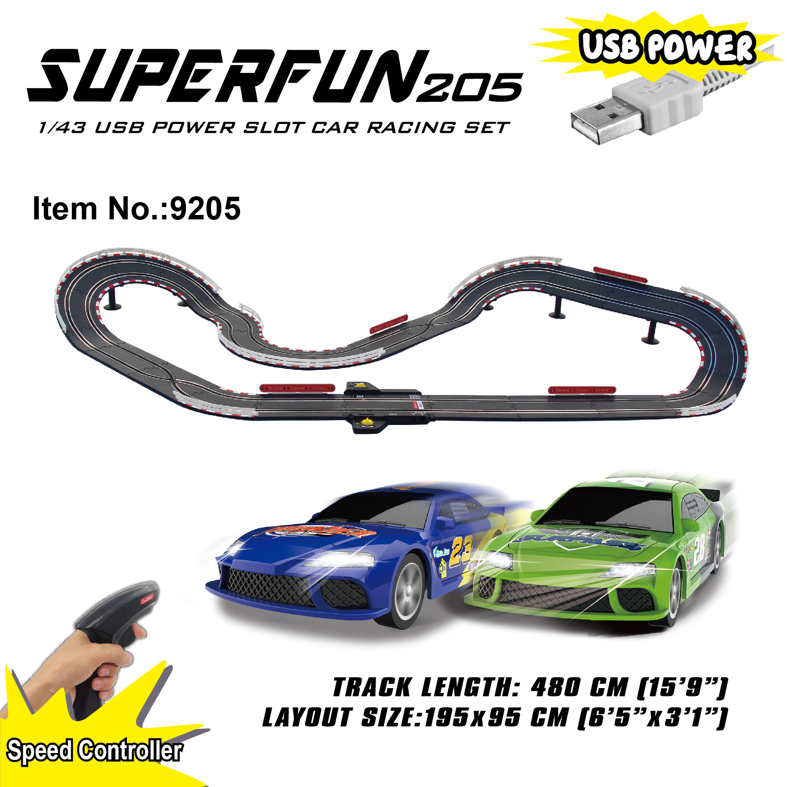 SuperFun 205 Slot Racing set