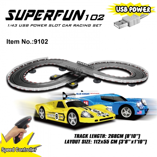 SuperFun 102 Slot Racing Set